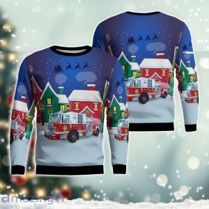Jersey City Fire Department AOP Ugly Sweater Christmas Gift Ideas Product Photo 1