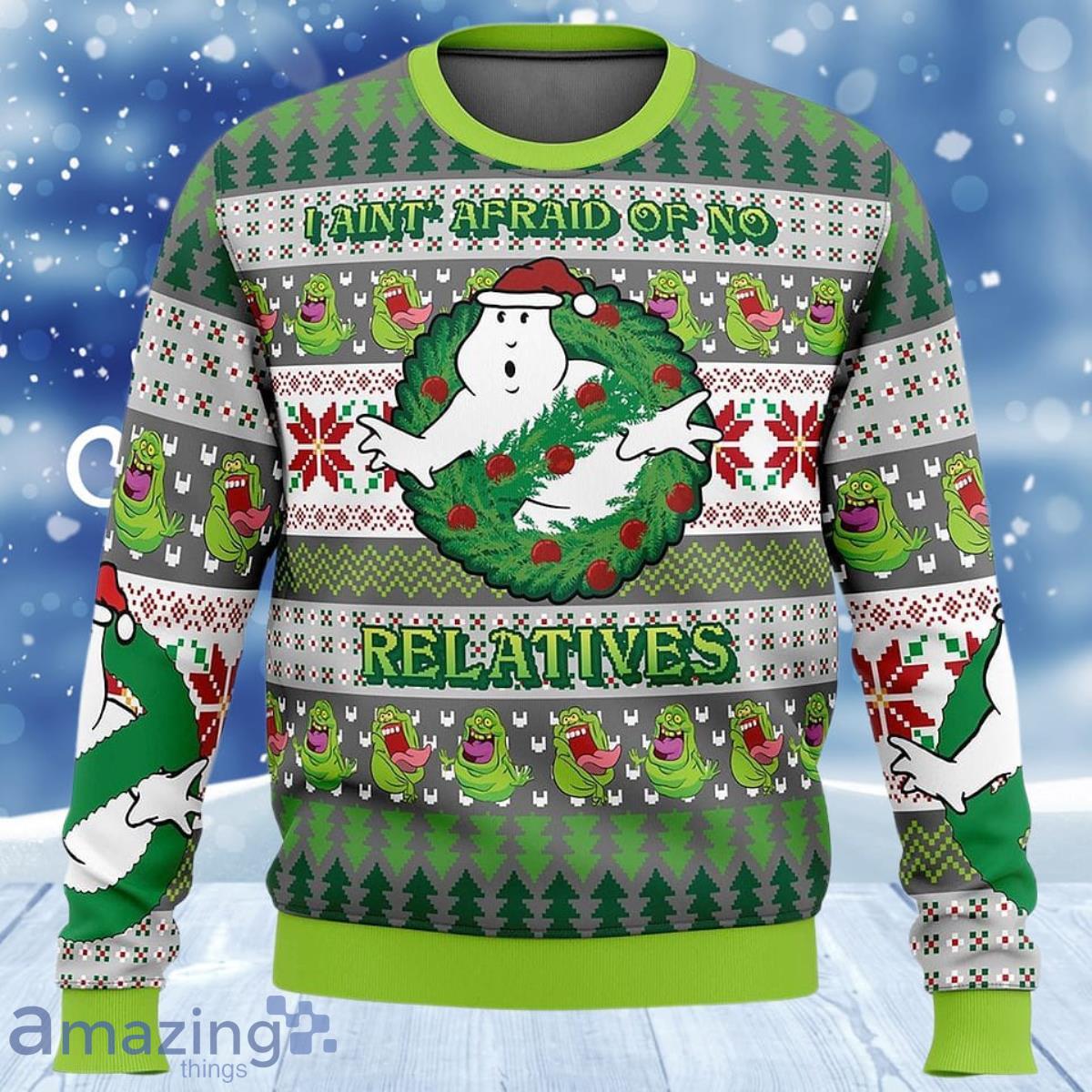 Jinglebusters Ghost Ugly Christmas Sweater Best Gift For Men Women image Jinglebusters Ghost Ugly Christmas Sweater Best Gift For Men Women Product Photo 1