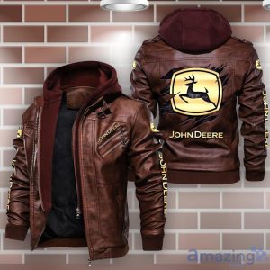 John Deere Leather Jacket Best Gift For Men Father's Day Gift image John Deere Leather Jacket Best Gift For Men Father's Day Gift Product Photo 2