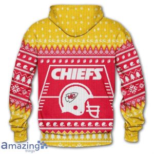 Kansas City Chiefs 3D Hooded Sweater Christmas image Kansas City Chiefs 3D Hooded Sweater Christmas Product Photo 2