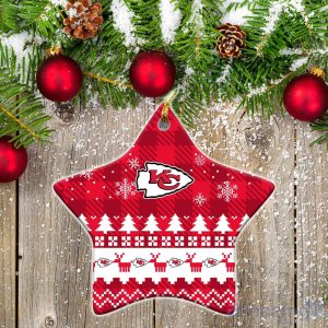 Kansas City Chiefs Ceramic Ornament All We Want For Christmas Is More Time For Football Product Photo 1