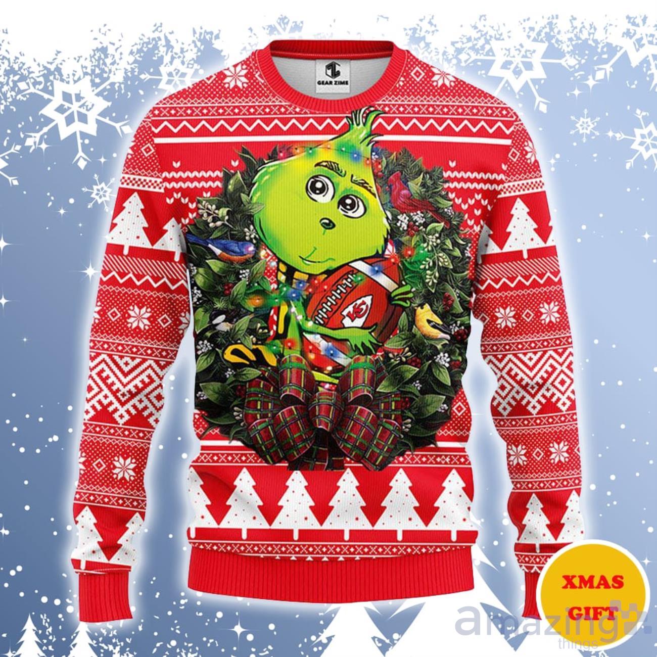 Kansas City Chiefs Grinch Ugly Christmas Sweater