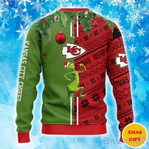 Kansas City Chiefs Grinch & Scooby-Doo Christmas Ugly Sweater Product Photo 2