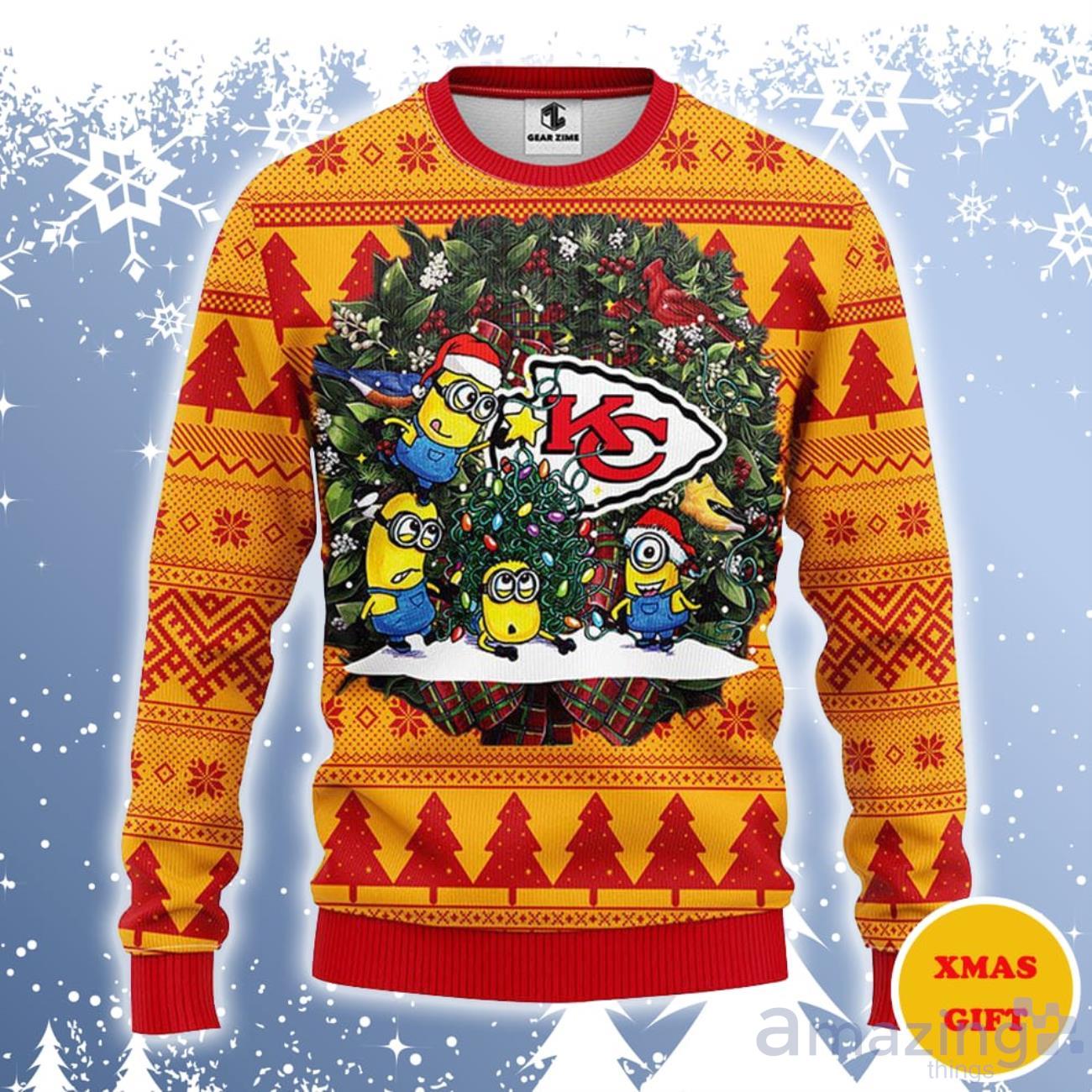 Kansas City Chiefs Sweater Mens Small Ugly Christmas Light Up