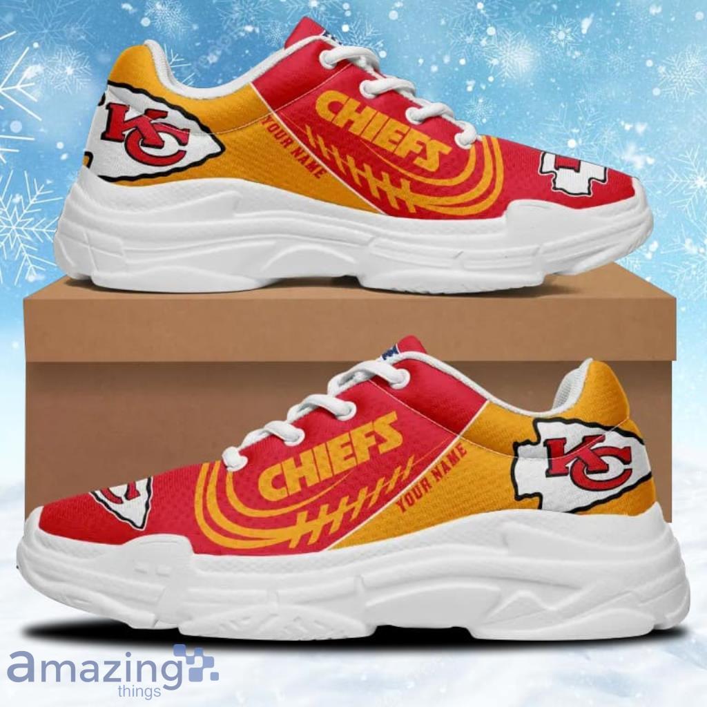 Kansas City Chiefs Personalized Chunky Sneaker Shoes Gift For Big Fans image Kansas City Chiefs Personalized Chunky Sneaker Shoes Gift For Big Fans Product Photo 1