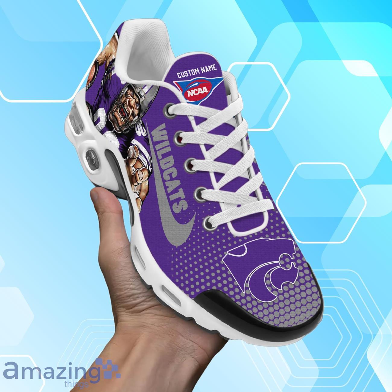 Kansas State Wildcats Air Cushion Sport Shoes With Custom Name image Kansas State Wildcats Air Cushion Sport Shoes With Custom Name Product Photo 2