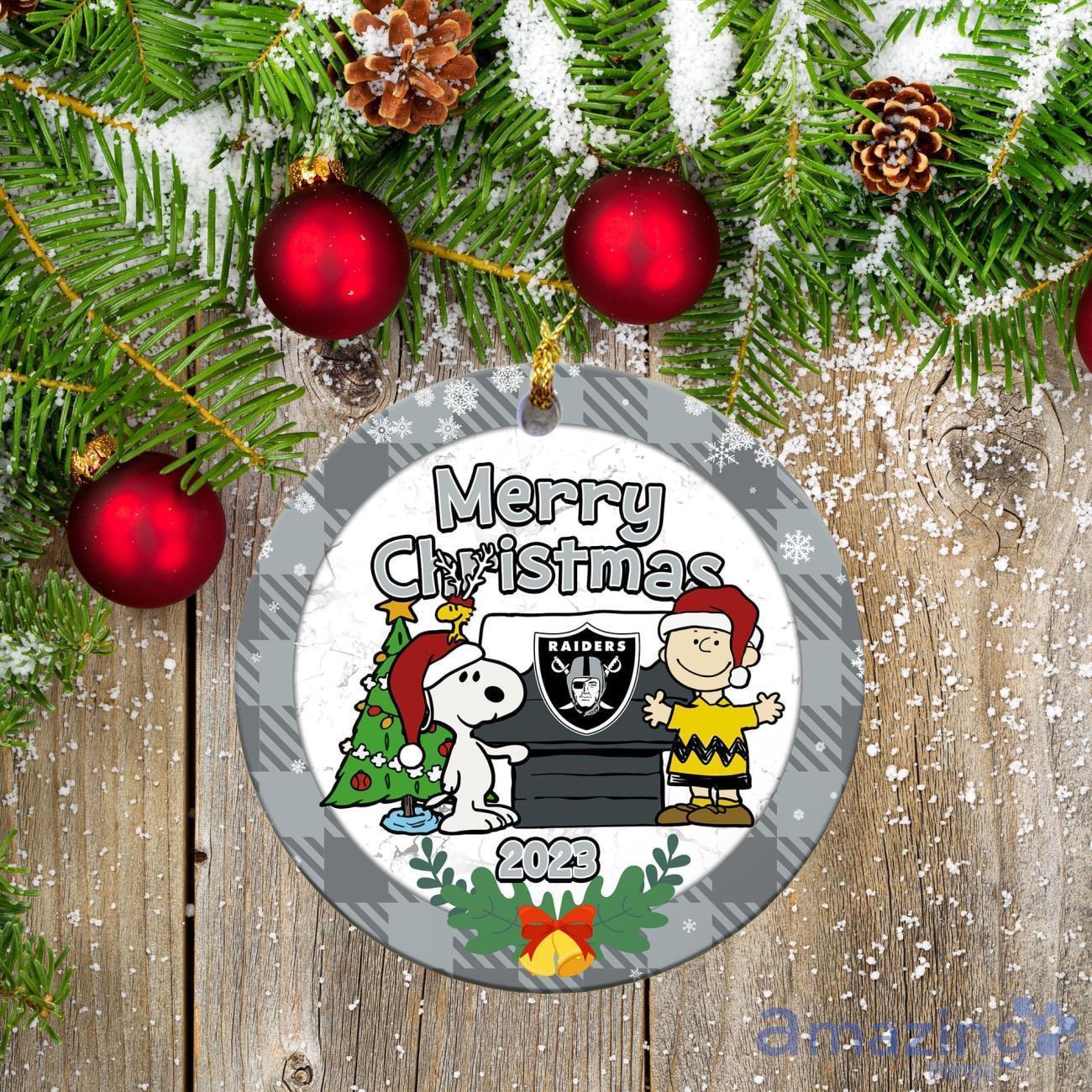 Snoopy Las Vegas Raiders NFL Football Ceramic Tree Ornaments - Limotees