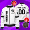 Las Vegas Raiders Custom Name And Number 3D Bomber Jacket Unique Gift