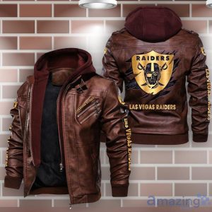 Las Vegas Raiders Leather Jacket For Fans Product Photo 2