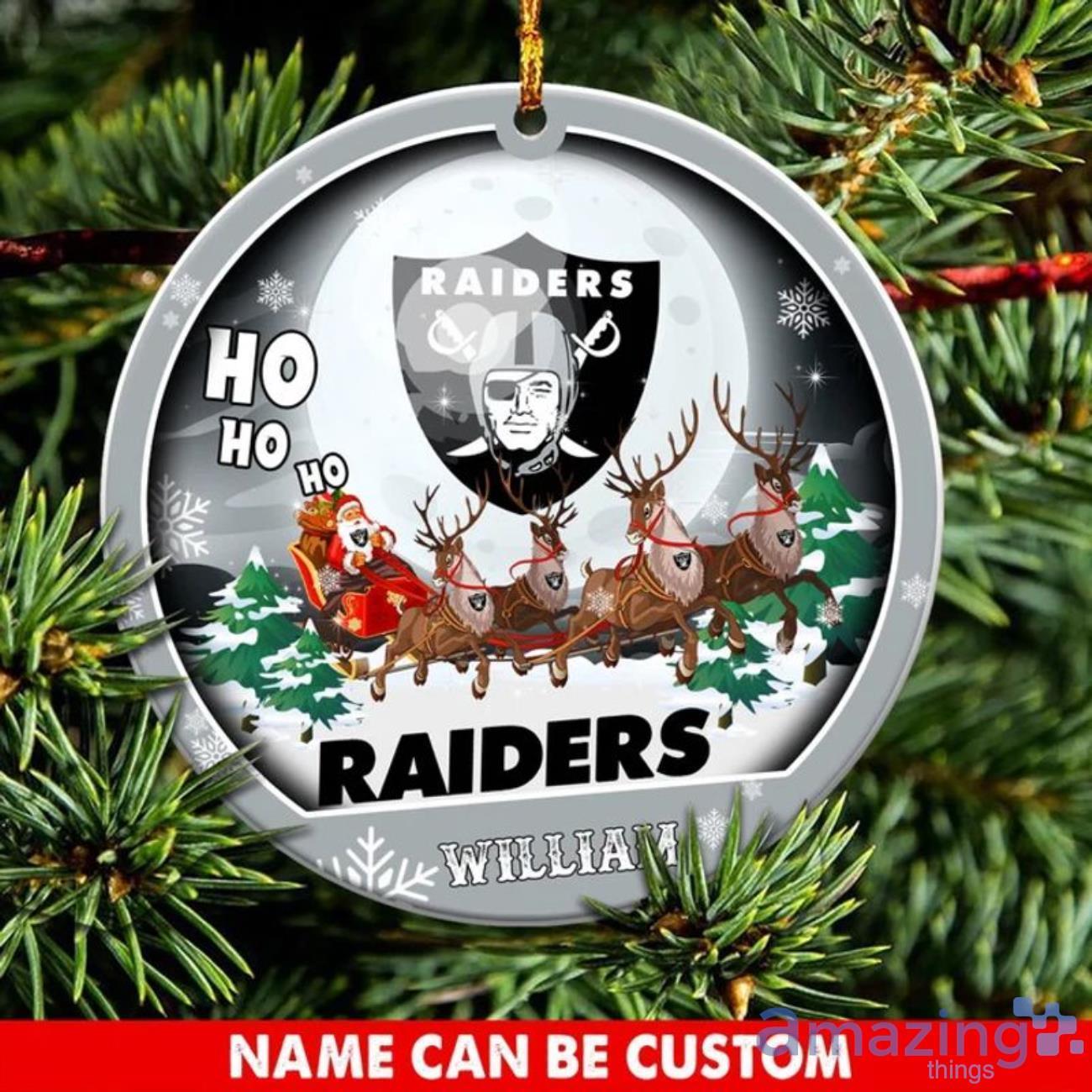 Las Vegas Raiders Christmas Tree Holiday Ornament - Smores Mug - Team Logo