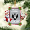 Las Vegas Raiders Santa Claus Merry Christmas Custom Shape Ornament
