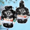 Las Vegas Raiders Snow Reindeer Santa Claus Christmas Hoodie