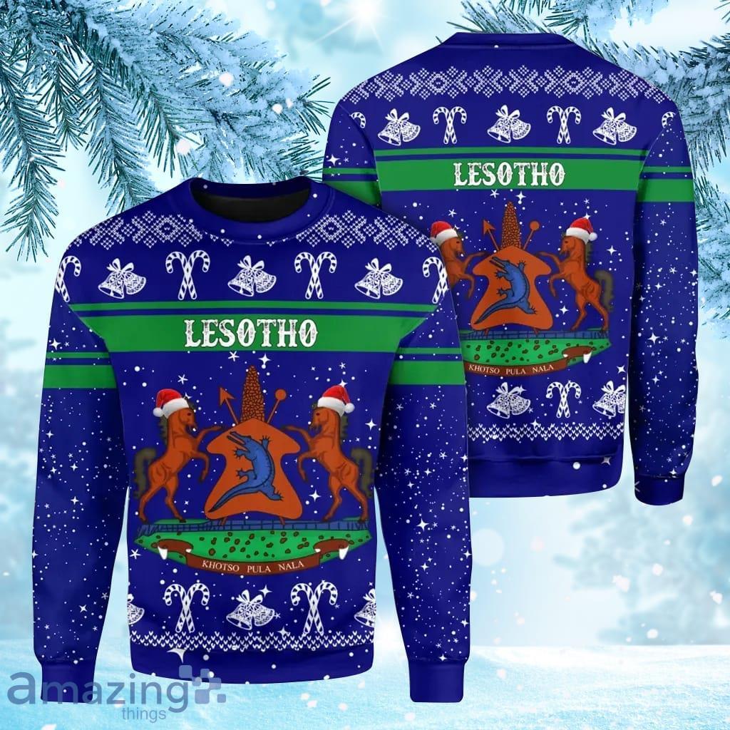 Lesotho Sweatshirt Christmas Knitted Ugly Sweater image Lesotho Sweatshirt Christmas Knitted Ugly Sweater Product Photo 1