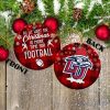 Liberty Flames Ceramic Ornament Christmas Pixel Art Tartan Background