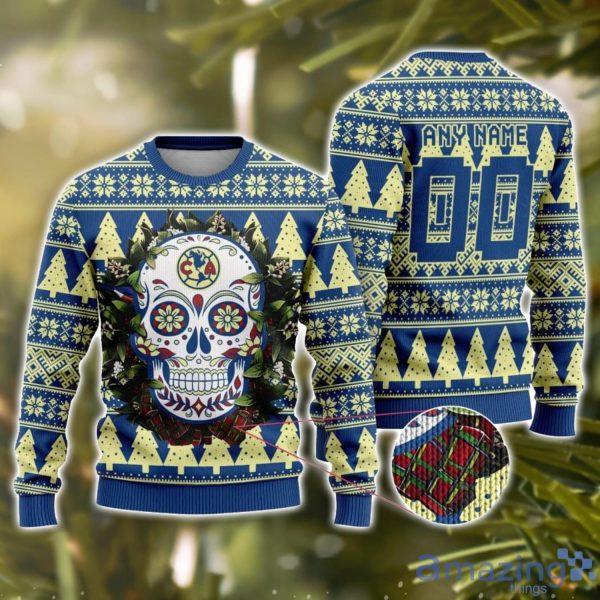 LIGA MX Club America Special Sugar Skull Ugly Christmas Sweater