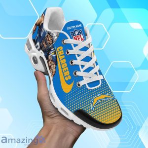 Los Angeles Chargers Air Cushion Sport Shoes With Custom Name Product Photo 2