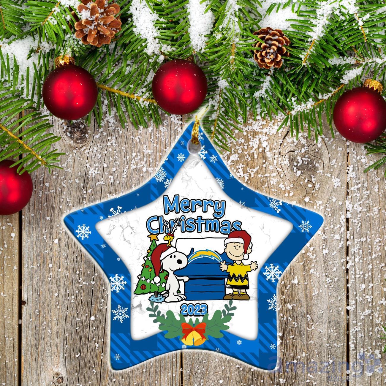 Los Angeles Chargers Ceramic Ornament Snoopy Christmas Special Gift image Los Angeles Chargers Ceramic Ornament Snoopy Christmas Special Gift Product Photo 2