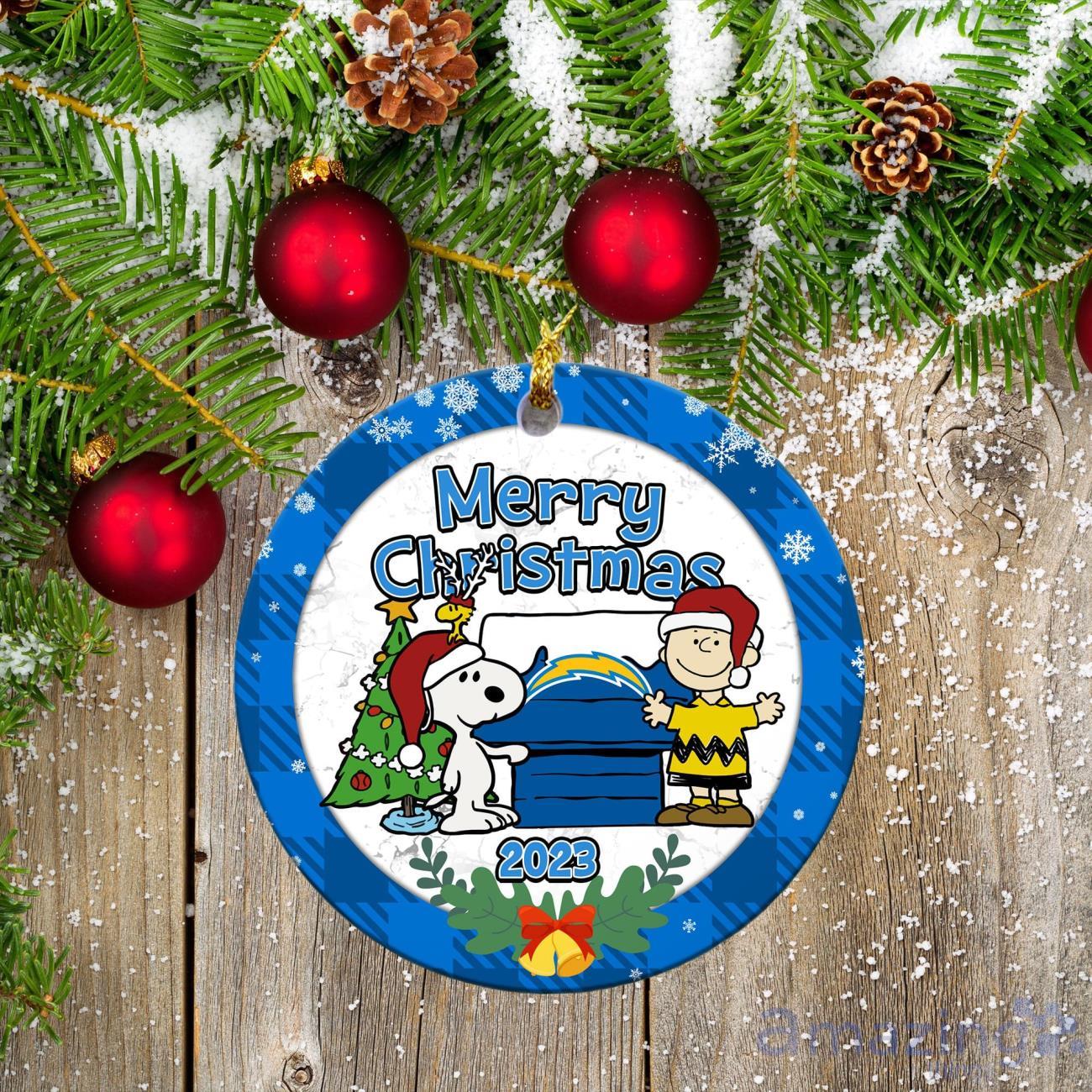 Los Angeles Chargers Ceramic Ornament Snoopy Christmas Special Gift image Los Angeles Chargers Ceramic Ornament Snoopy Christmas Special Gift Product Photo 1