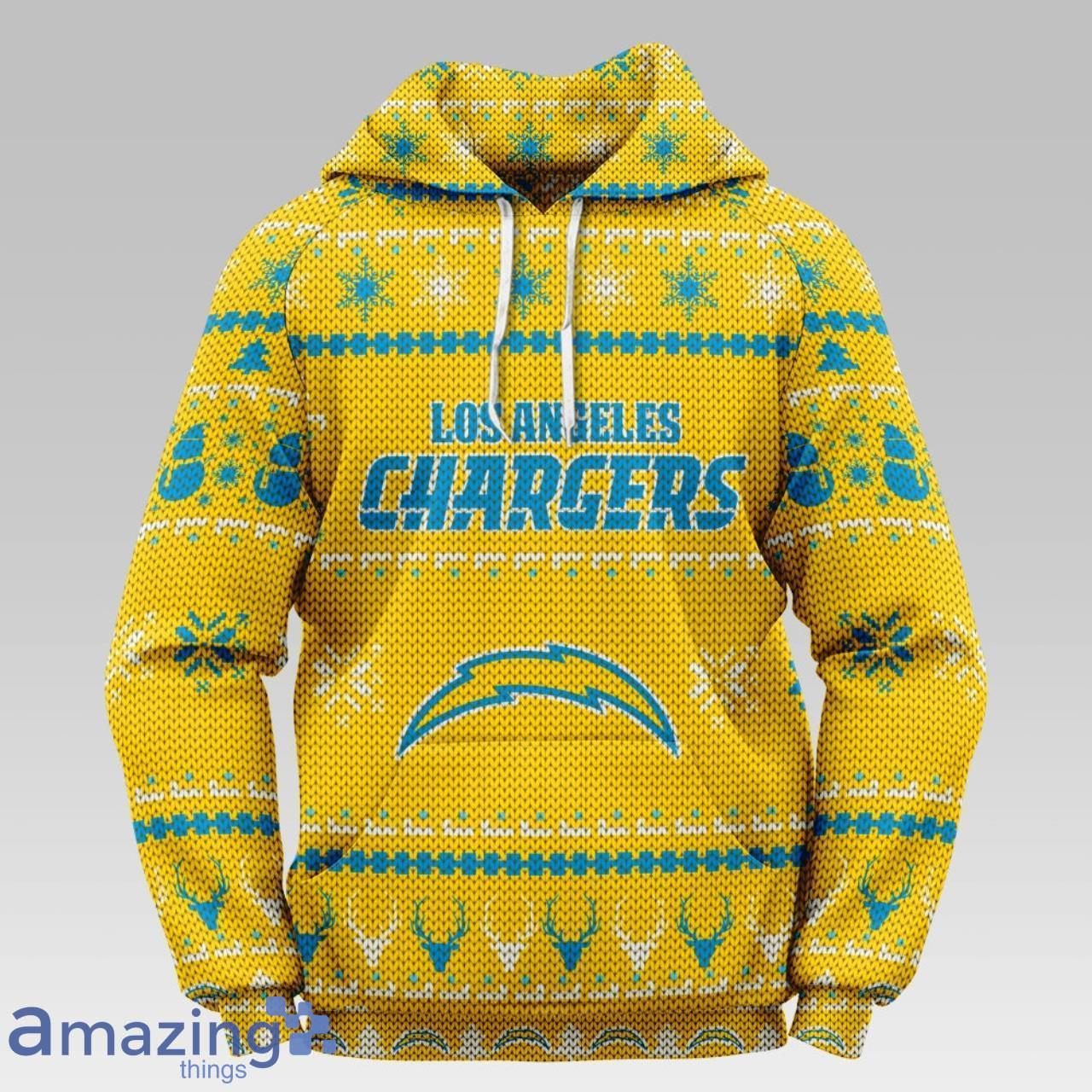 Los Angeles Chargers Christmas Hooded Sweater Product Photo 1