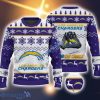Los Angeles Chargers Fans Logo Snowflake Pattern Ugly Christmas Sweater For Fans Purple