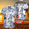 Los Angeles Chargers Logo History NFL Teams Tropical Beach Hawaiian Shirt