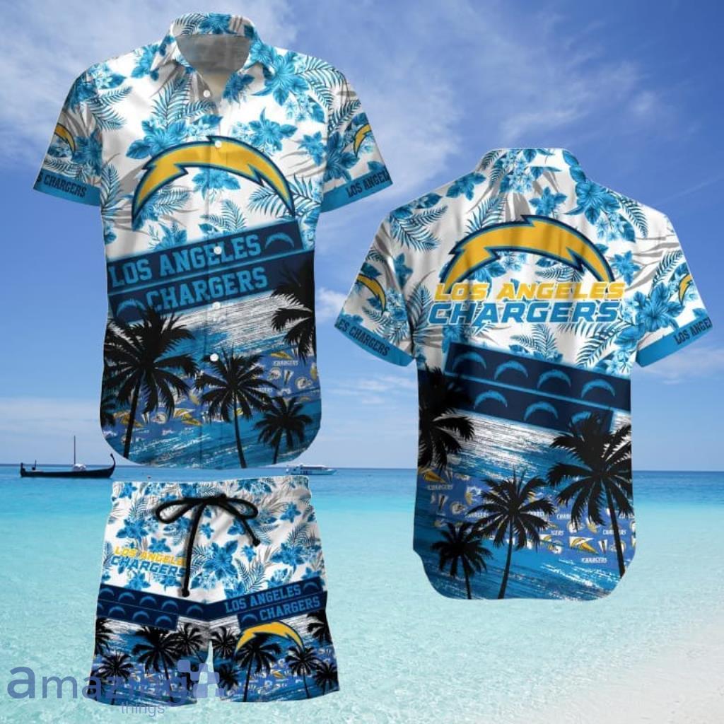 Los Angeles Chargers T-Shirts Beach Shorts Outfit Men Summer Short Sleeve  Shorts