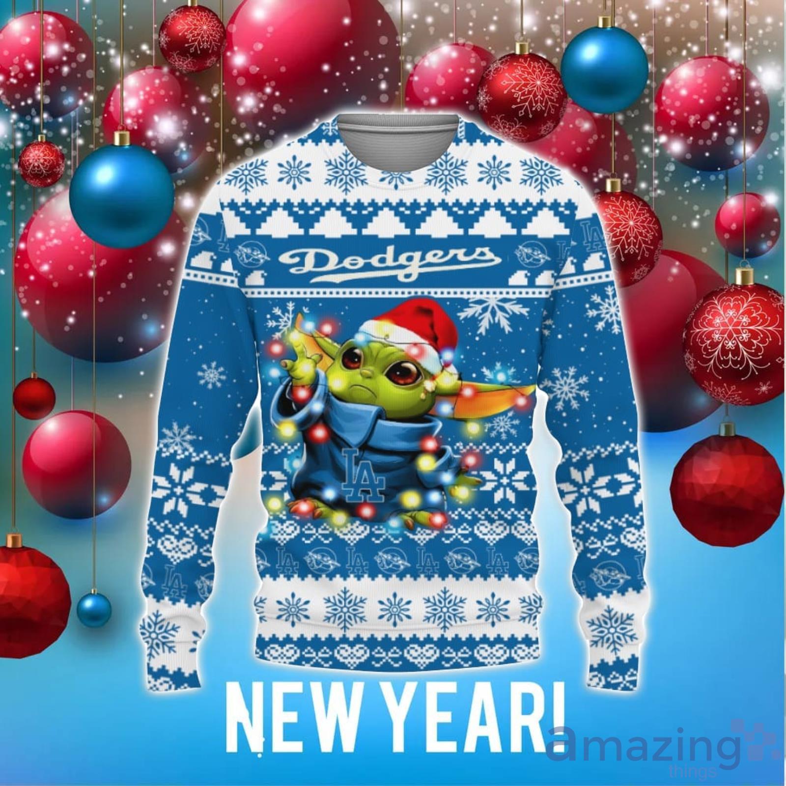 Los Angeles Dodgers Baby Yoda Ugly Christmas Sweater