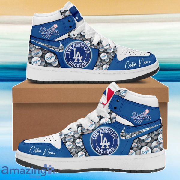 Custom MLB Los Angeles Dodgers Nike Logo Jordan 1 High, Dodgers