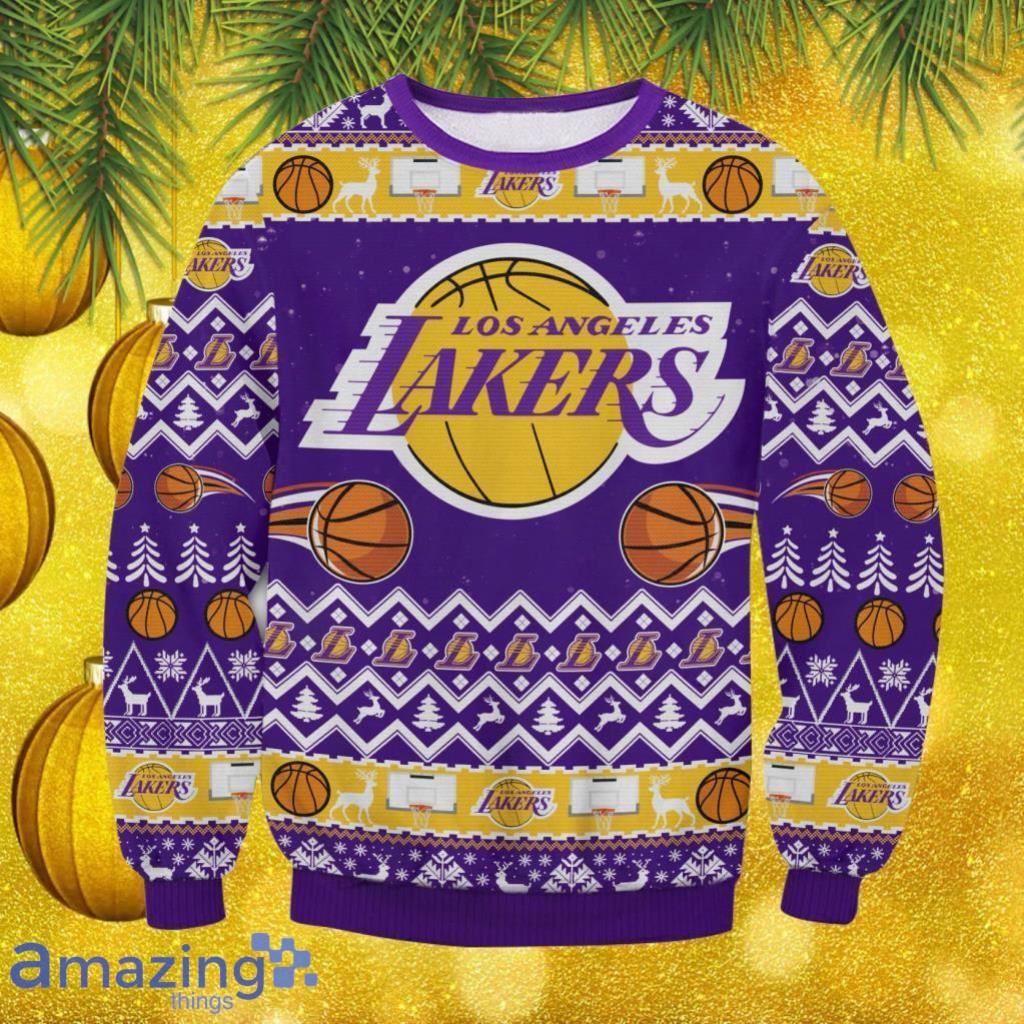 Los Angeles Lakers Christmas Ugly Sweater Lal1 Gift For Men And Women image Los Angeles Lakers Christmas Ugly Sweater Lal1 Gift For Men And Women Product Photo 1