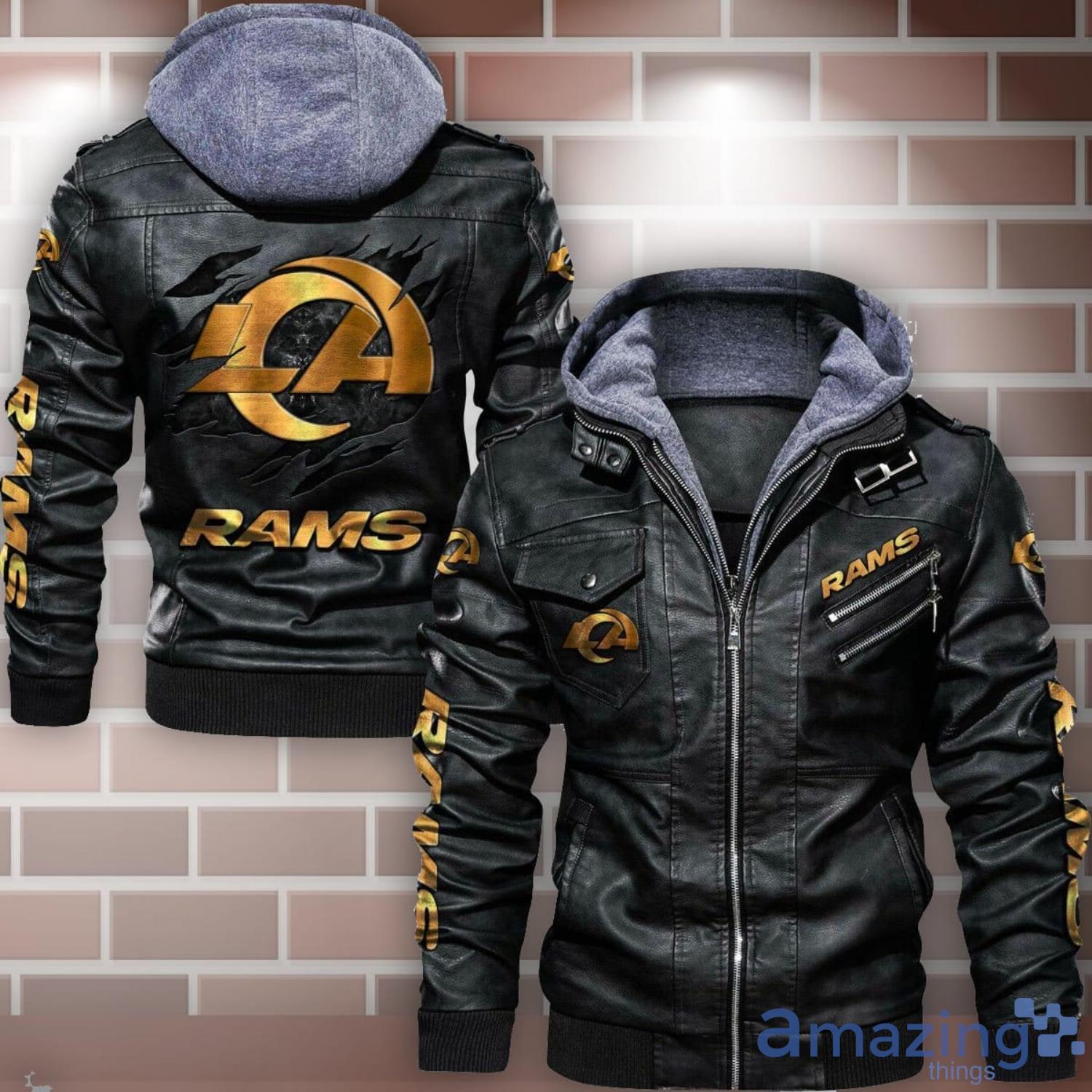 Los Angeles Rams Leather Jacket For Fans image Los Angeles Rams Leather Jacket For Fans Product Photo 1