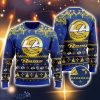 Los Angeles Rams Santa Claus In The Moon 3D Christmas Sweater