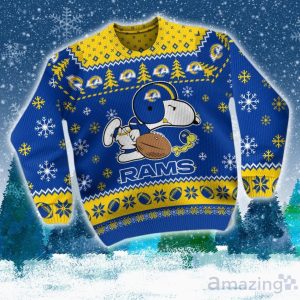 Los Angeles Rams Snoopy Ugly Christmas Sweater NFL Product Photo 2