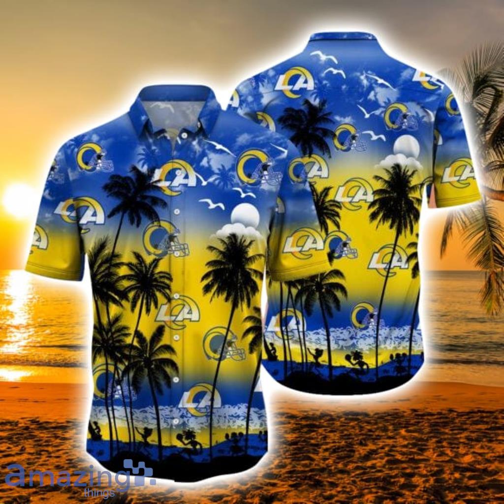 Los Angeles Rams NFL Graphic Tropical Pattern And US Flag Vintage Hawaiian  Shirt And Short - Freedomdesign