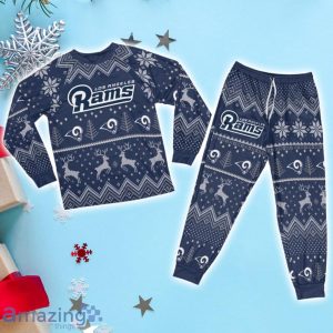 Los Angeles Rams Ugly Christmas Raglan Pajamas Set Product Photo 1