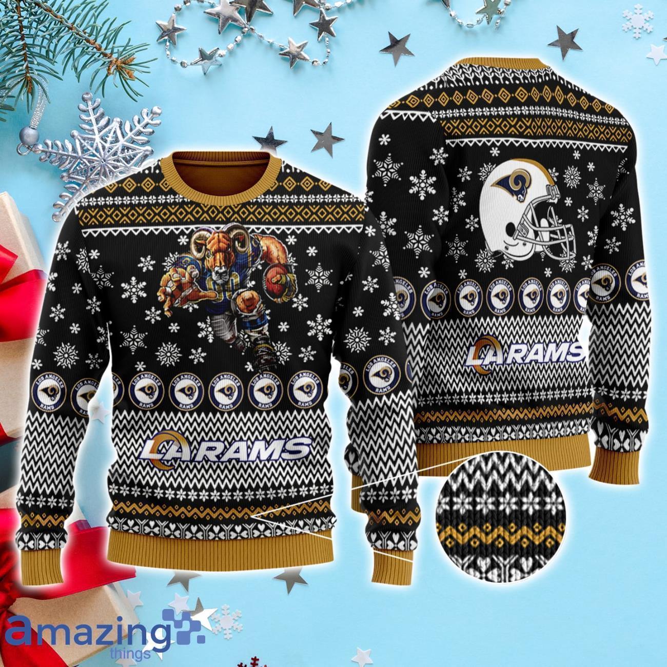 NFL Los Angeles Rams Christmas 3D Avalanche Ugly Sweater For