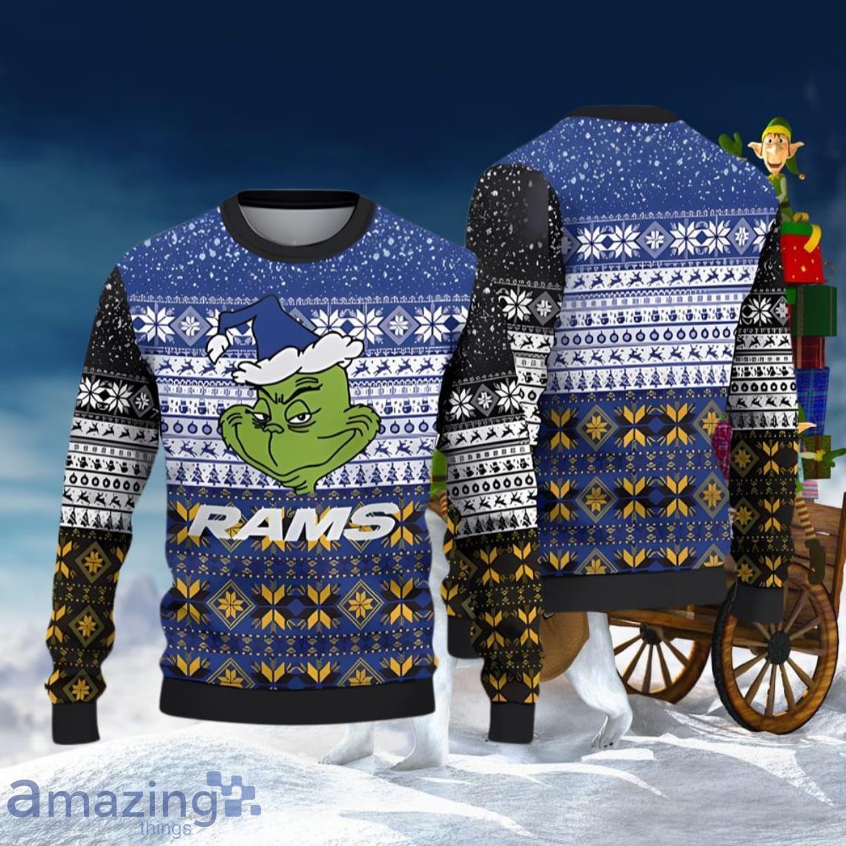 Los Angeles Rams Ugly Christmas Sweaters Grinch Unique Gift For Men And Women image Los Angeles Rams Ugly Christmas Sweaters Grinch Unique Gift For Men And Women Product Photo 1