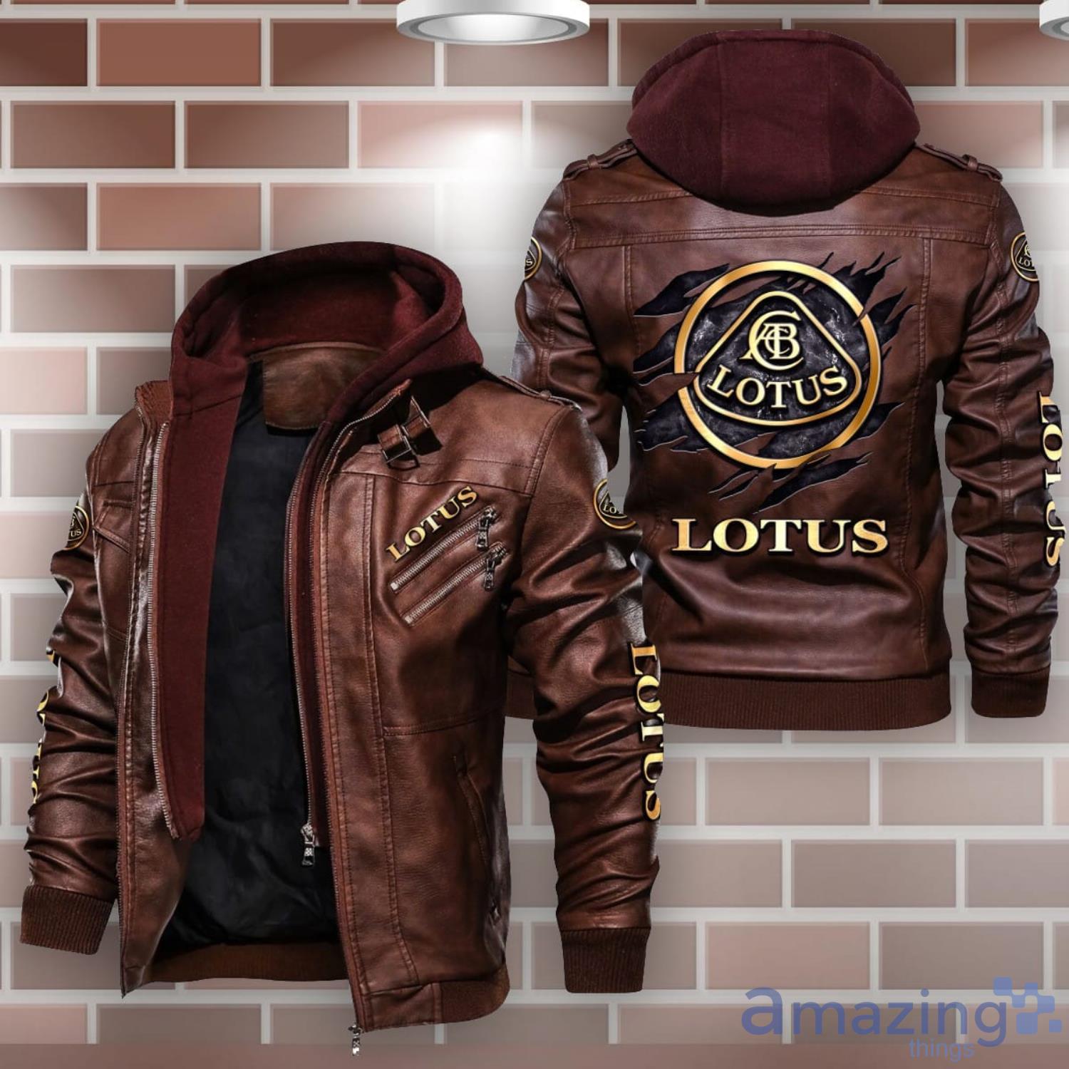 Lotus Leather Jacket Best Gift For Men Father's Day Gift image Lotus Leather Jacket Best Gift For Men Father's Day Gift
