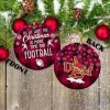 Louisiana-Monroe Warhawks Ceramic Ornament Christmas Pixel Art Tartan Background Gift For Xmas