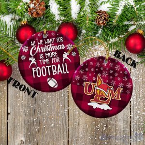 Louisiana-Monroe Warhawks Ceramic Ornament Christmas Pixel Art Tartan Background Gift For Xmas Product Photo 1