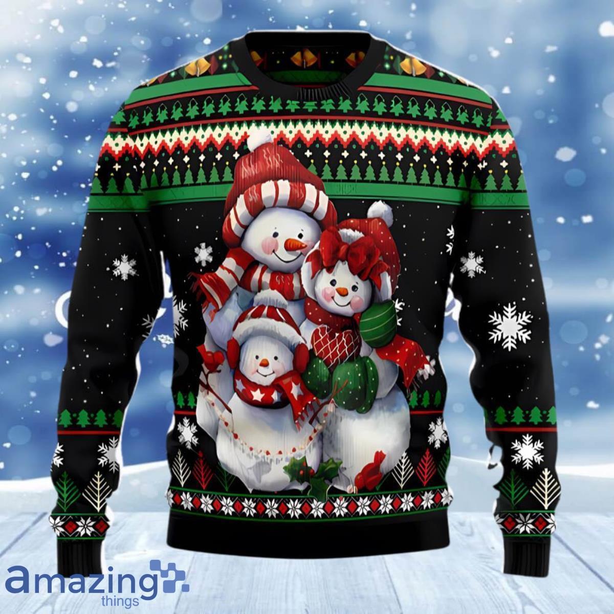 Lovely Snowman Ugly Christmas Sweaters Unique Gift For Men And Women image Lovely Snowman Ugly Christmas Sweaters Unique Gift For Men And Women Product Photo 1