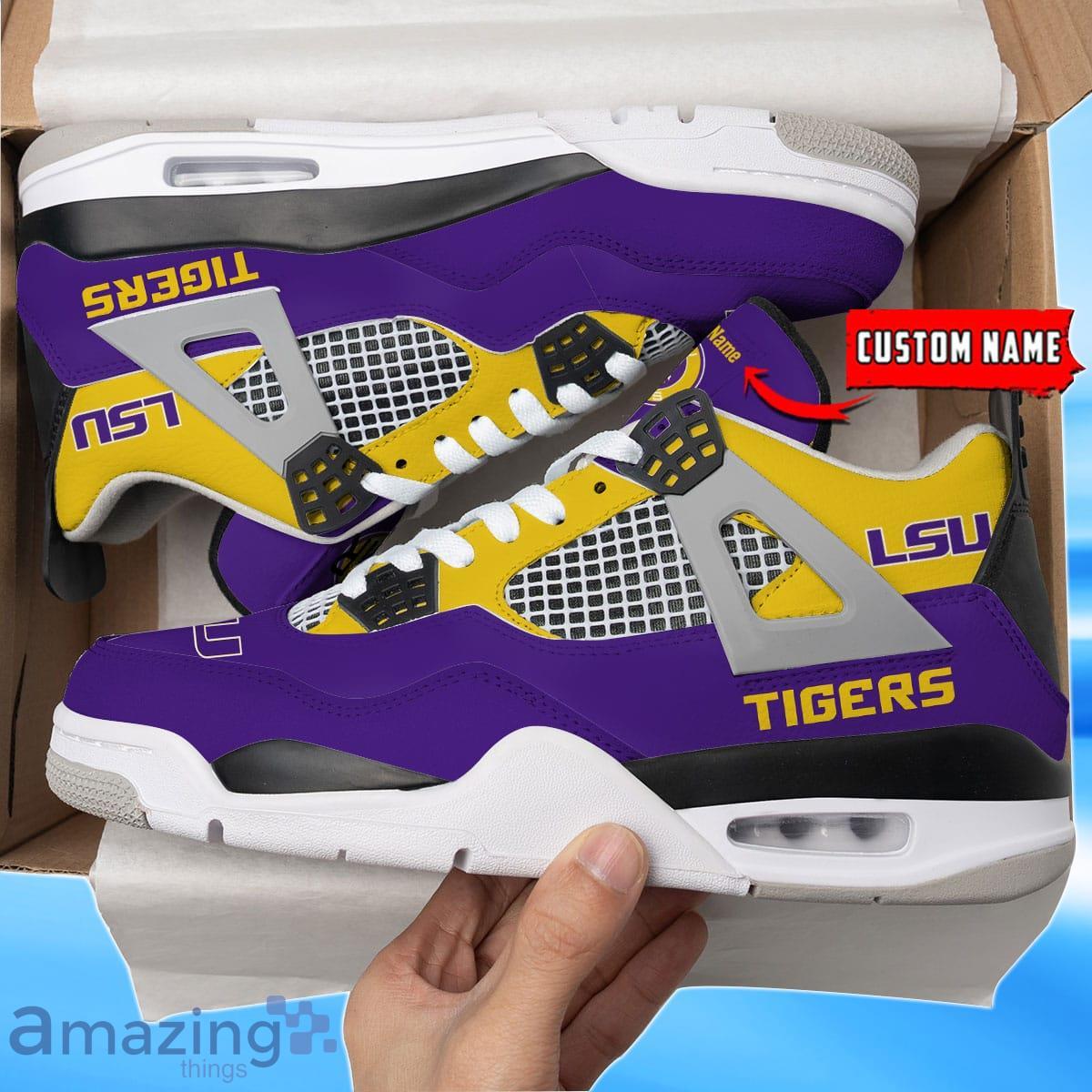 LSU Tigers Air Jordan 4 Shoes Sneaker Custom Name For Men And Women