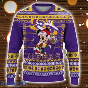 LSU Tigers Mickey Player Custom Name And Number Ugly Christmas Sweater image LSU Tigers Mickey Player Custom Name And Number Ugly Christmas Sweater Product Photo 2