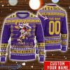 LSU Tigers Mickey Player Custom Name And Number Ugly Christmas Sweater
