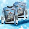 Maryland State Police Car And AgustaWestland AW139 Helicopter Ugly Christmas Sweater