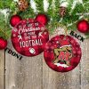 Maryland Terrapins Ceramic Ornament Christmas Pixel Art Tartan Background
