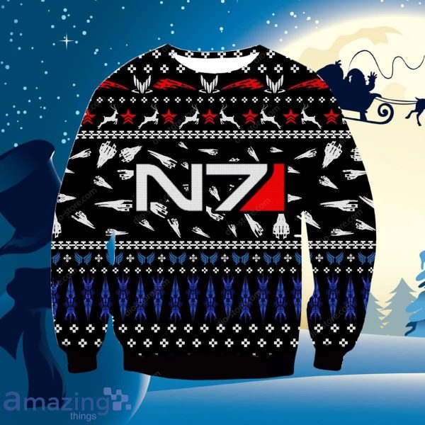 Mass Effect N7 Knitting Pattern 3D Print Ugly Christmas Sweater