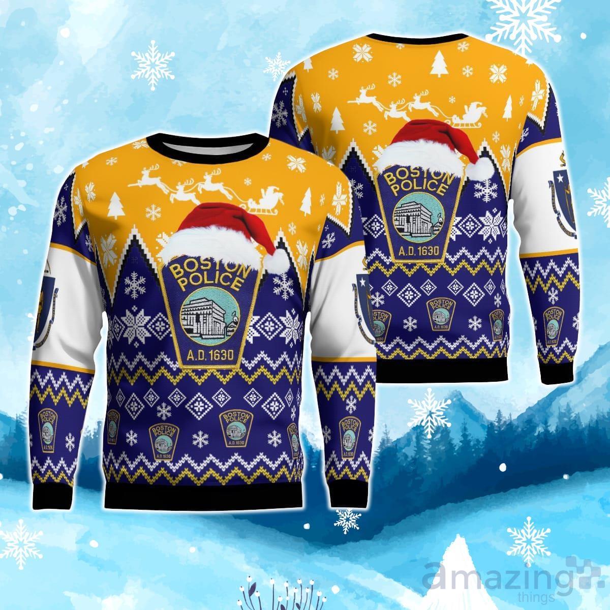 Where to buy Boston sports-themed ugly Christmas sweaters