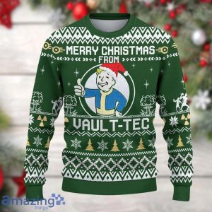 Merry Christmas From Vault Tec Fallout Ugly Knitted Christmas 3D Sweater Product Photo 1