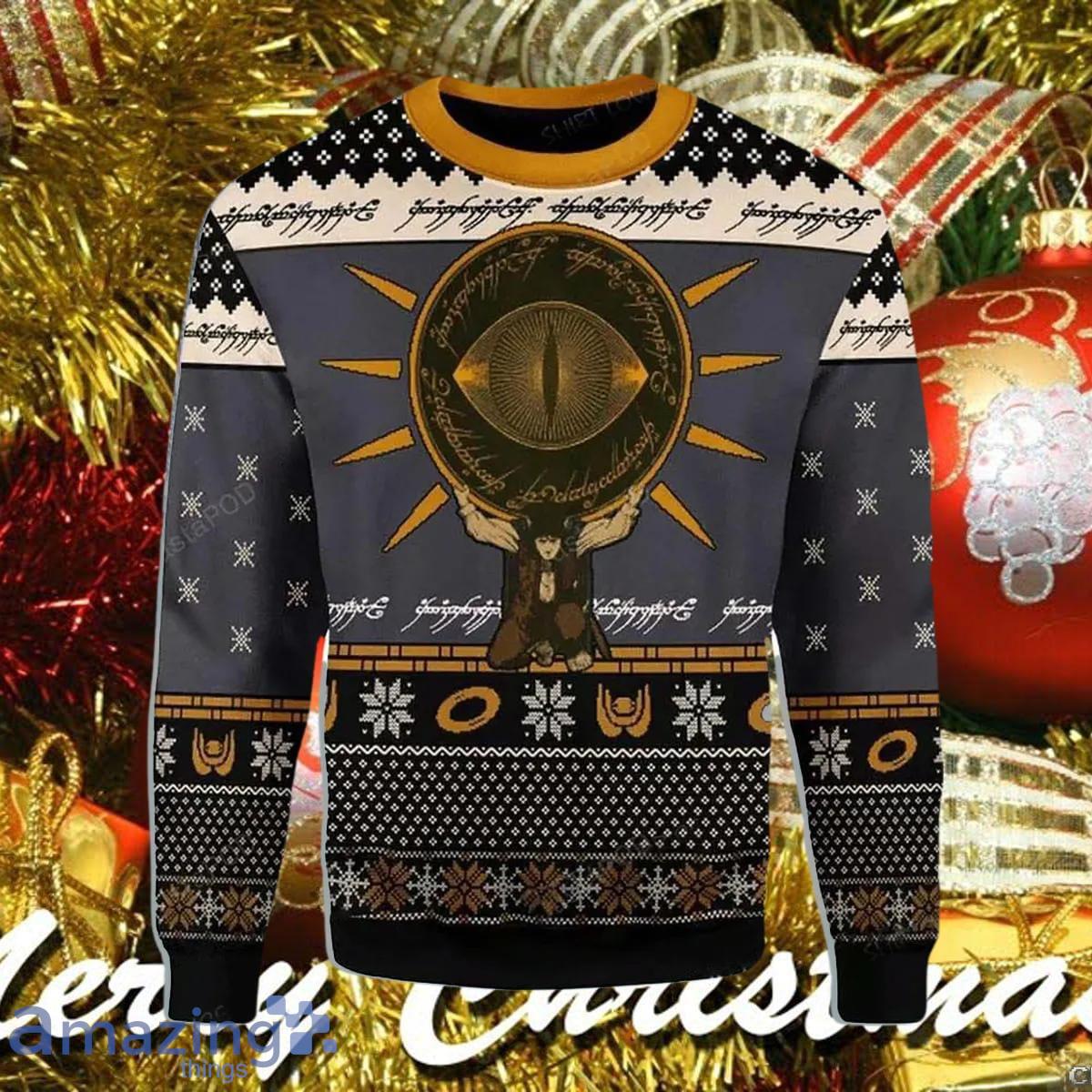 Black and 2024 gold christmas sweater