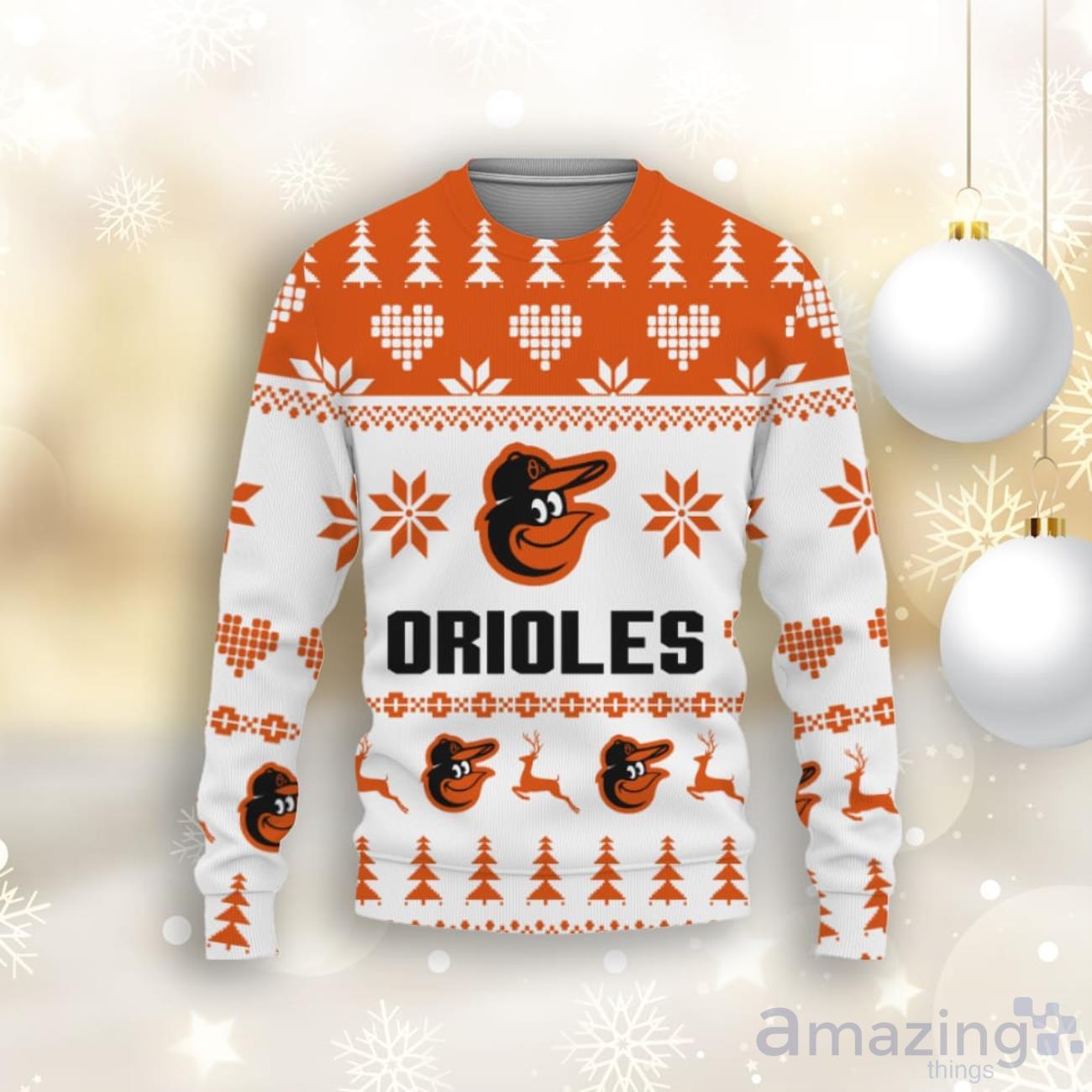 Baltimore Orioles New Trends Custom Name And Number Christmas
